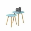 Oslo Nesting End Tables Sea Foam/Light Oak - Breighton Home