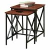 Breighton Home Tucson Nesting End Tables - Cherry - Black - Convenience Concepts -Side Tables Sales unnamed file 8793