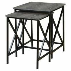 Breighton Home Tucson Nesting End Tables - Cherry - Black - Convenience Concepts 9 Breighton Home Tucson Nesting End Tables - Cherry - Black - Convenience Concepts -Side Tables Sales unnamed file 8796