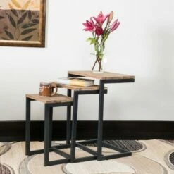 Tohono Nesting Tables Antique Firwood (Set of 3) - Christopher Knight Home -Side Tables Sales unnamed file 8838