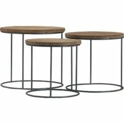 Set of 3 Berkshire Distressed Wood Nesting Side Tables Distressed Wood - Finch 21 Set of 3 Berkshire Distressed Wood Nesting Side Tables Distressed Wood - Finch -Side Tables Sales unnamed file 8854