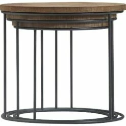 Set of 3 Berkshire Distressed Wood Nesting Side Tables Distressed Wood - Finch 22 Set of 3 Berkshire Distressed Wood Nesting Side Tables Distressed Wood - Finch -Side Tables Sales unnamed file 8855