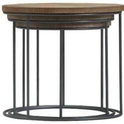 Set of 3 Berkshire Distressed Wood Nesting Side Tables Distressed Wood - Finch 23 Set of 3 Berkshire Distressed Wood Nesting Side Tables Distressed Wood - Finch -Side Tables Sales unnamed file 8856