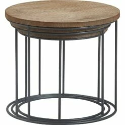 Set of 3 Berkshire Distressed Wood Nesting Side Tables Distressed Wood - Finch 24 Set of 3 Berkshire Distressed Wood Nesting Side Tables Distressed Wood - Finch -Side Tables Sales unnamed file 8857