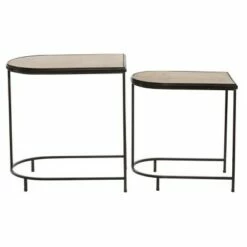 Olivia & May Set of 2 Industrial Metal Accent Tables Red - Olivia & May -Side Tables Sales unnamed file 8886