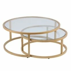 Set of 2 Emma Glam Nesting Cocktail Table Gold - Aiden Lane -Side Tables Sales unnamed file 8892