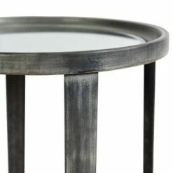 Set of 2 Nesting Round Side Tables Blackened Silver Gray - Stylecraft -Side Tables Sales unnamed file 8900