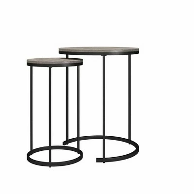 Room & Joy Claret Nesting Coffee and End Table Bundle Gray Oak/Black Metal - Room & Joy 10 Room & Joy Claret Nesting Coffee and End Table Bundle Gray Oak/Black Metal - Room & Joy - Image 8
