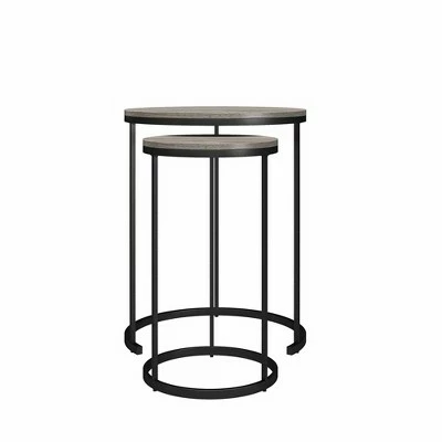 Room & Joy Claret Nesting Coffee and End Table Bundle Gray Oak/Black Metal - Room & Joy 11 Room & Joy Claret Nesting Coffee and End Table Bundle Gray Oak/Black Metal - Room & Joy - Image 9