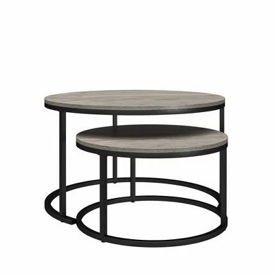 Room & Joy Claret Nesting Coffee and End Table Bundle Gray Oak/Black Metal - Room & Joy 15 Room & Joy Claret Nesting Coffee and End Table Bundle Gray Oak/Black Metal - Room & Joy - Image 13