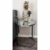 Olivia & May Set of 3 Contemporary Tin Accent Tables Silver - Olivia & May