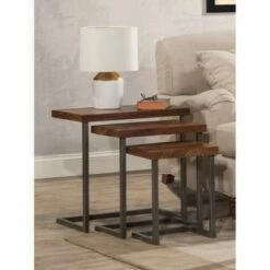 Set of 3 Emerson Nesting Tables Natural - Hillsdale Furniture