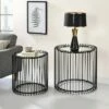 Ederney Round Nesting Table with Mirror Top Black - miBasics 1 Ederney Round Nesting Table with Mirror Top Black - miBasics -Side Tables Sales unnamed file 8981