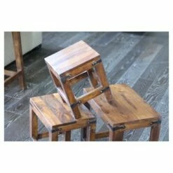 3pc Handcrafted Rustic Nesting Tables Natural - Timbergirl 19 3pc Handcrafted Rustic Nesting Tables Natural - Timbergirl -Side Tables Sales unnamed file 8991