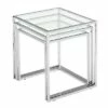 Modern Chrome Steel Tube and Tempered Glass Nesting table Set - ZM Home 1 Modern Chrome Steel Tube and Tempered Glass Nesting table Set - ZM Home -Side Tables Sales unnamed file 8994