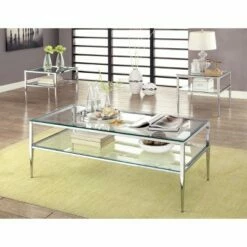 3pc Aubrey Occasional Table Set Chrome - HOMES: Inside + Out