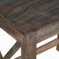 Set of 3 Rustic Rectangular Farmhouse Mango Wood Nesting Tables with X Side Panels Brown - The Urban Port -Side Tables Sales unnamed file 9021