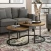 Fort Worth Wood Grain Finish Nesting Coffee Table Brown - CorLiving -Side Tables Sales unnamed file 9023