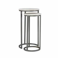 Powell Company Woodruff Nesting Table - Powell Gray Marble -Side Tables Sales unnamed file 9035