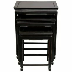 Rosewood Nesting Tables - Oriental Furniture Black Walnut -Side Tables Sales unnamed file 9037