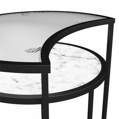 Moon Phases Nesting End Tables White Marble/Glass - Mr. Kate 7 Moon Phases Nesting End Tables White Marble/Glass - Mr. Kate - Image 5
