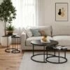 Room & Joy Claret Nesting Coffee and End Table Bundle Espresso/Black Metal - Room & Joy