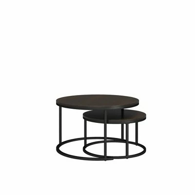 Room & Joy Claret Nesting Coffee and End Table Bundle Espresso/Black Metal - Room & Joy 7 Room & Joy Claret Nesting Coffee and End Table Bundle Espresso/Black Metal - Room & Joy - Image 5