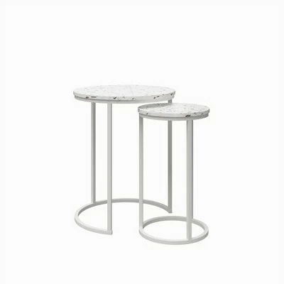 Amelia Nesting Tables Terrazzo - Cosmoliving By Cosmopolitan 6 Amelia Nesting Tables Terrazzo - Cosmoliving By Cosmopolitan - Image 4