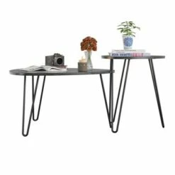 Athena Nesting Tables Marble - Novogratz Black -Side Tables Sales unnamed file 9087
