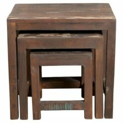 3pc Reclaimed Wood Nesting Tables Natural - Timbergirl -Side Tables Sales unnamed file 9106