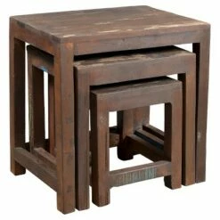 3pc Reclaimed Wood Nesting Tables Natural - Timbergirl -Side Tables Sales unnamed file 9107