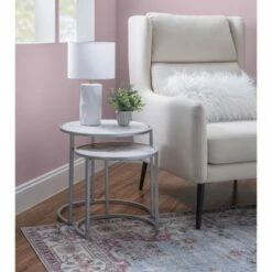 Powell Company Francis Nesting Tables White - Powell -Side Tables Sales unnamed file 9115