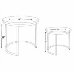 Powell Company Francis Nesting Tables White - Powell -Side Tables Sales unnamed file 9117