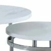 2pc Nesting Table with Round Faux Marble Top White - Benzara -Side Tables Sales unnamed file 9159