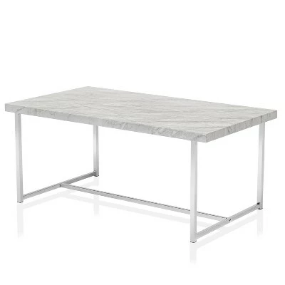 3pc Marisca Coffee Table Set White/Chrome - miBasics 4 3pc Marisca Coffee Table Set White/Chrome - miBasics - Image 2