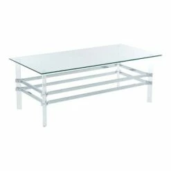 2pc Kritzy Glass Top Coffee Table Set Chrome - miBasics -Side Tables Sales unnamed file 927
