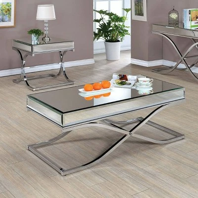 2pc Lila Occasional Table Set Chrome - HOMES: Inside + Out 3 2pc Lila Occasional Table Set Chrome - HOMES: Inside + Out