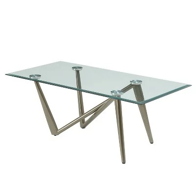 2pc Escalon Glass Top Coffee Set Champagne - miBasics 5 2pc Escalon Glass Top Coffee Set Champagne - miBasics - Image 3