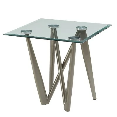 2pc Escalon Glass Top Coffee Set Champagne - miBasics 6 2pc Escalon Glass Top Coffee Set Champagne - miBasics - Image 4