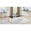 3pc Lindria Glass Top Coffee Table Set - miBasics Chrome