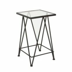 Set of 2 Contemporary Mirrored Side Tables - Olivia & May Silver -Side Tables Sales unnamed file 94