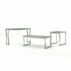3pc Lindria Glass Top Coffee Table Set - miBasics Chrome -Side Tables Sales unnamed file 940