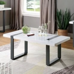2pc Druse Coffee Table Set White/Black - miBasics -Side Tables Sales unnamed file 951