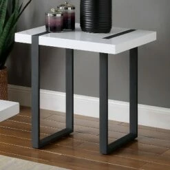 2pc Druse Coffee Table Set White/Black - miBasics -Side Tables Sales unnamed file 952