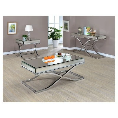 3pc Lila Occasional Table Set Chrome - HOMES: Inside + Out 7 3pc Lila Occasional Table Set Chrome - HOMES: Inside + Out - Image 5