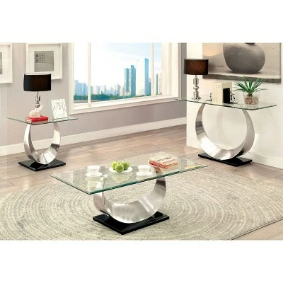 3pc Juliana Occasional Table Set Satin Gray - HOMES: Inside + Out 3 3pc Juliana Occasional Table Set Satin Gray - HOMES: Inside + Out